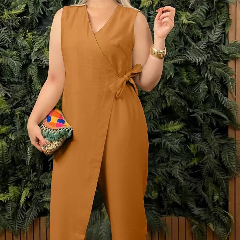 Luxora™ – Effortless V-Neck Jumpsuit for Women